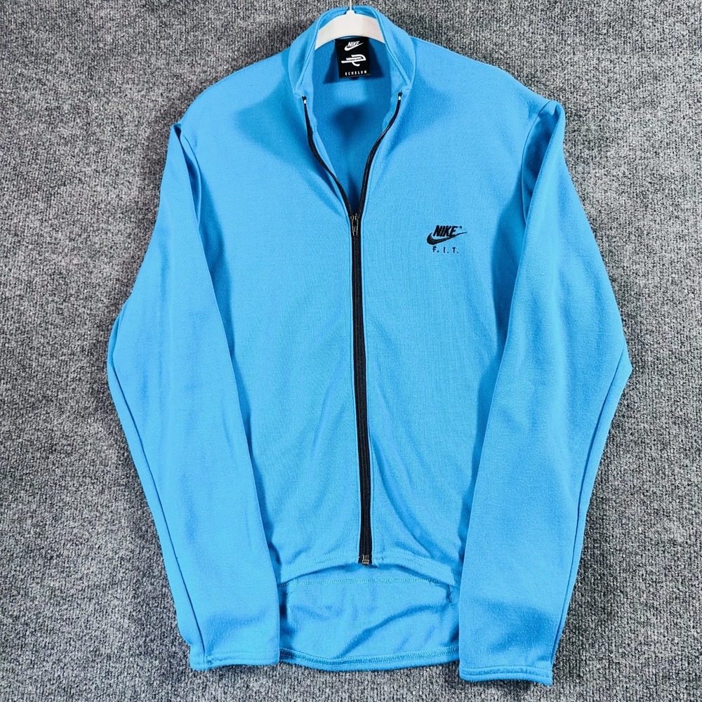 Nike Echelon Cycling Jacket Men's Medium Blue Back Pockets Vintage Made in USA